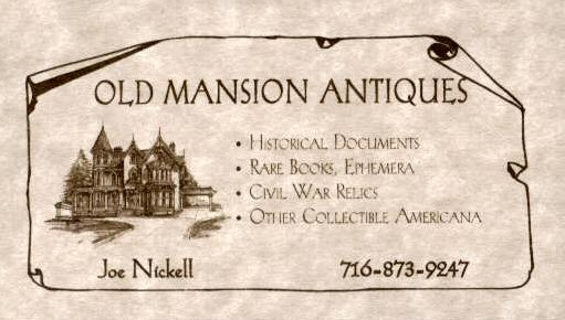 Antique dealer business card