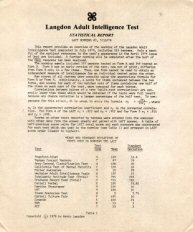 Description of Langdon Test results