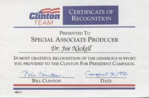 Clinton Certificate