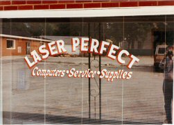 Laser Perfect window sign